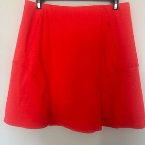 Bright Red A-Line Tail Golf Skirt